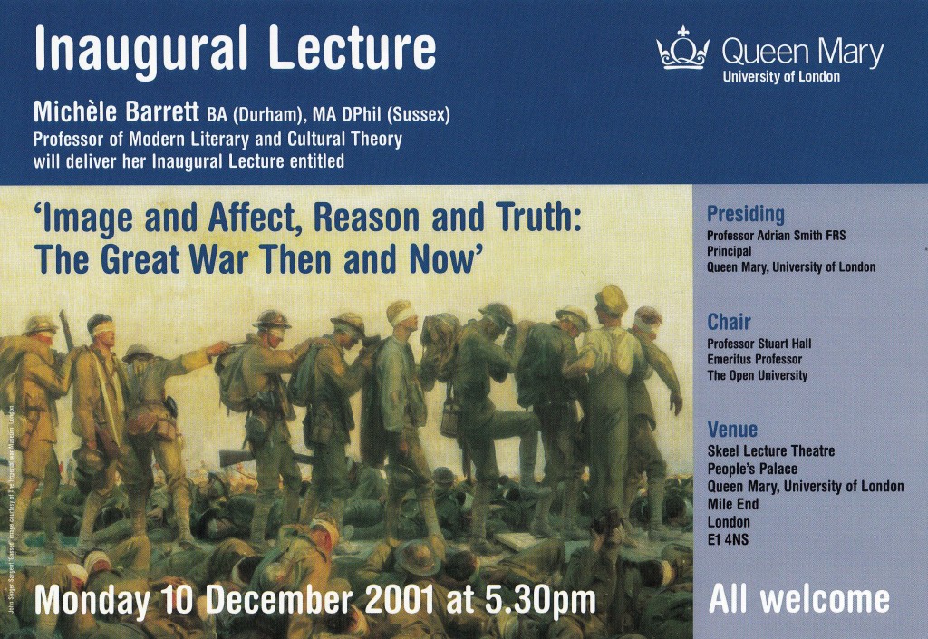 Inaugural Lecture poster